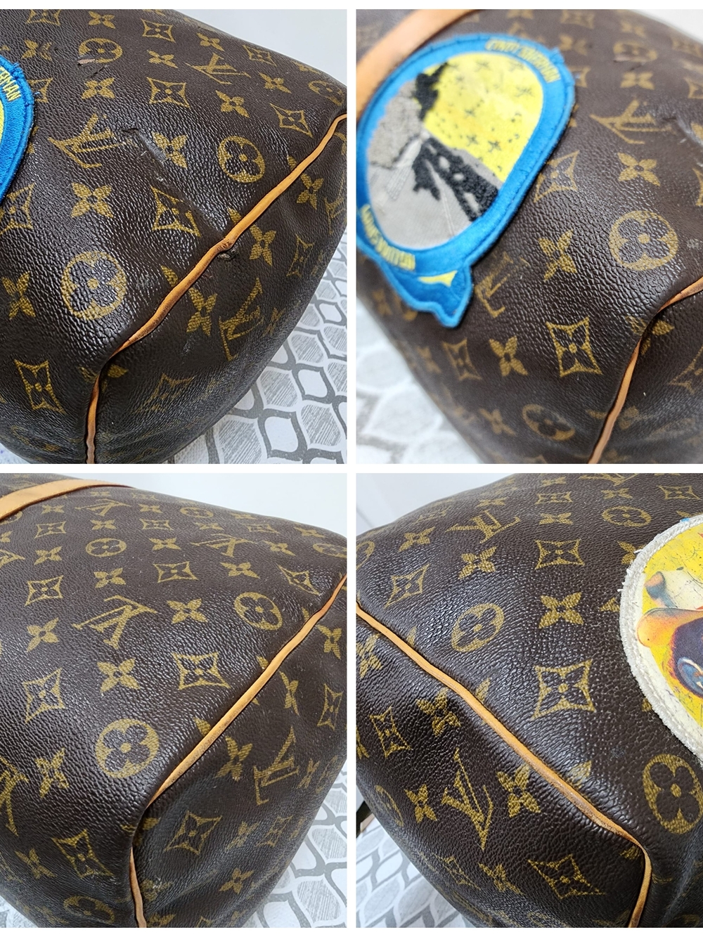 Louis Vuitton Limited Edition Monogram Patches Keepall Bandoulière 50 Brown - Picture 14 of 16